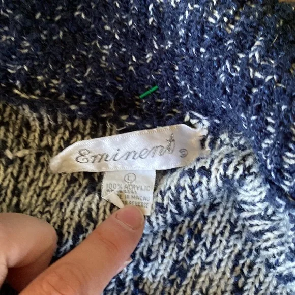 Womens sweater cardigan blue chunky warm thick eminent - Picture 2 of 5